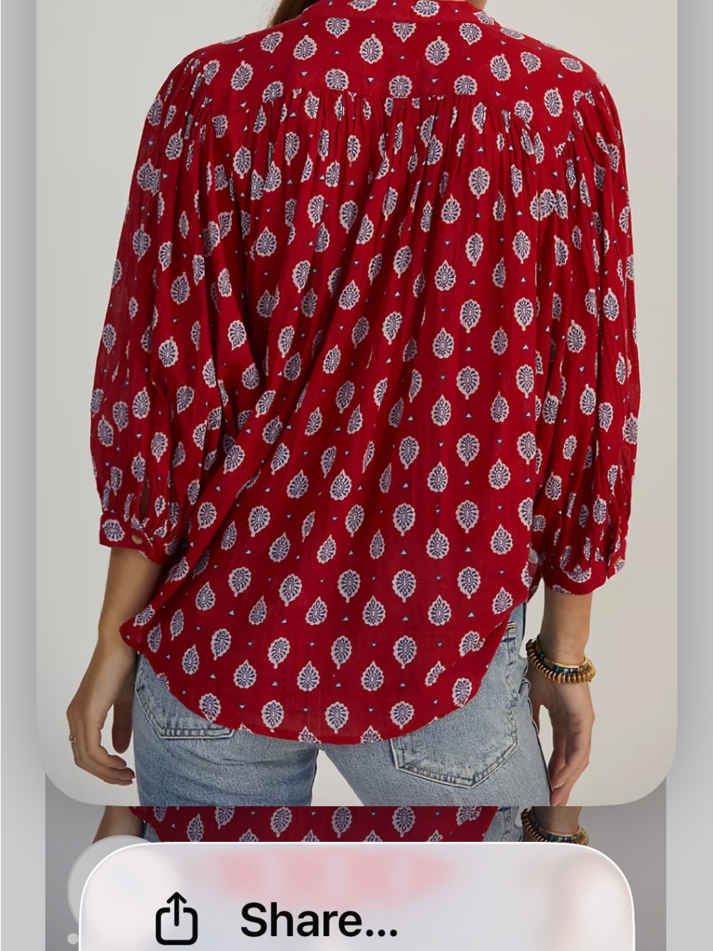 Women's Anthropologie Pamela Blouse Sz m - Picture 7 of 9